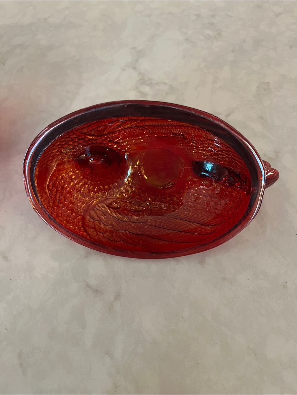 Red Hen on Nest Beaded Nest Candy Dish Vintage Farmhouse Decor. READ - Picture 2 of 7